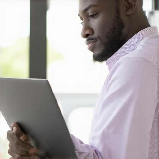Person comparing lightweight security ultrabooks in a tech store.
