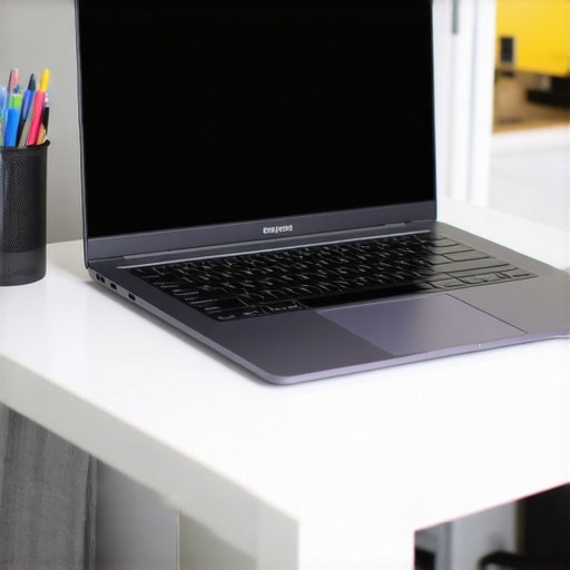 Modern ultrabook showcasing security features and extended battery