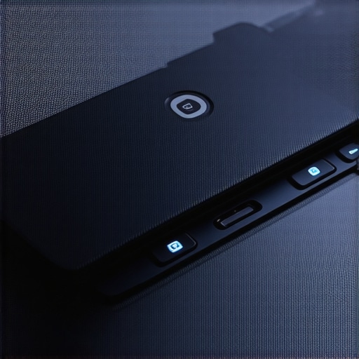 A close-up of a lightweight business ultrabook showing privacy filter, webcam kill switch, and lock slot.