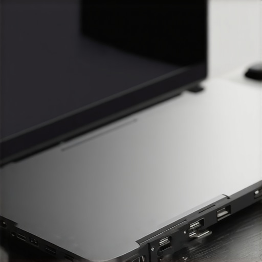 A modern lightweight business laptop with hardware security features and camera cover.