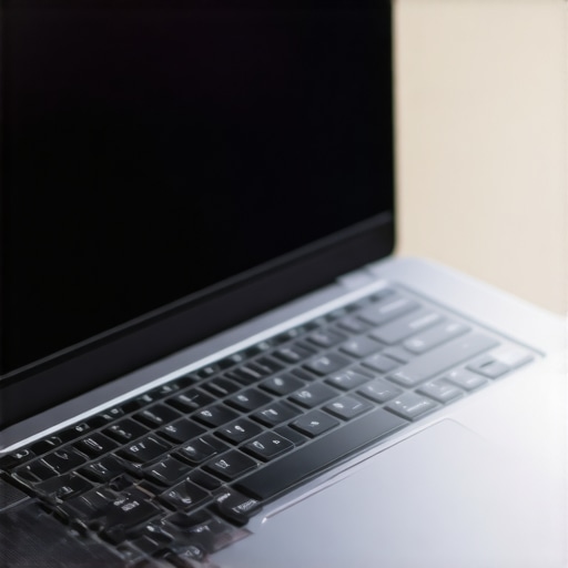 A sleek ultrabook showcasing biometric security sensors and hardware encryption on a modern desk.